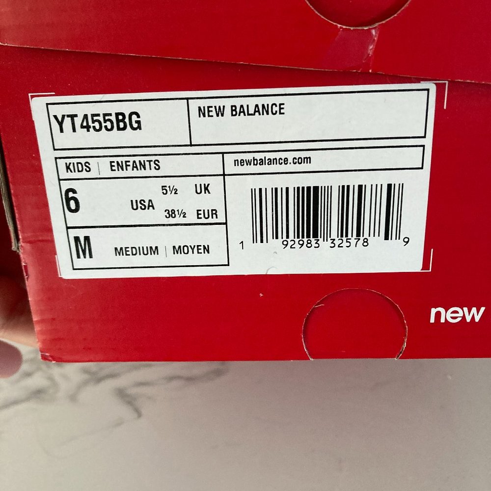 Black New Balance Kids Shoe (Size 6 Youth) - New In Box